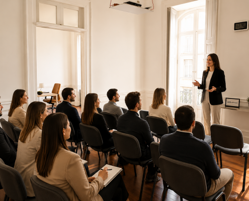 Espacio de trabajo flexible para autónomos y profesionales Sala de reuniones con luz natural en Las Palmas